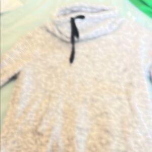 Cozy White Hoodie with Black Drawstring